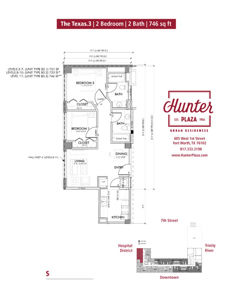 The Texas.3 | 2 Bedroom | 2 Bath | 746 sq ft*